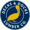 The Decks and Docks Lumber logo.